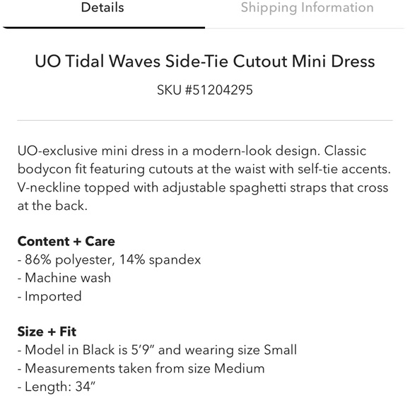 Sold UO Tidal Waves Side-Tie Cutout Mini Dress - Picture 12 of 13